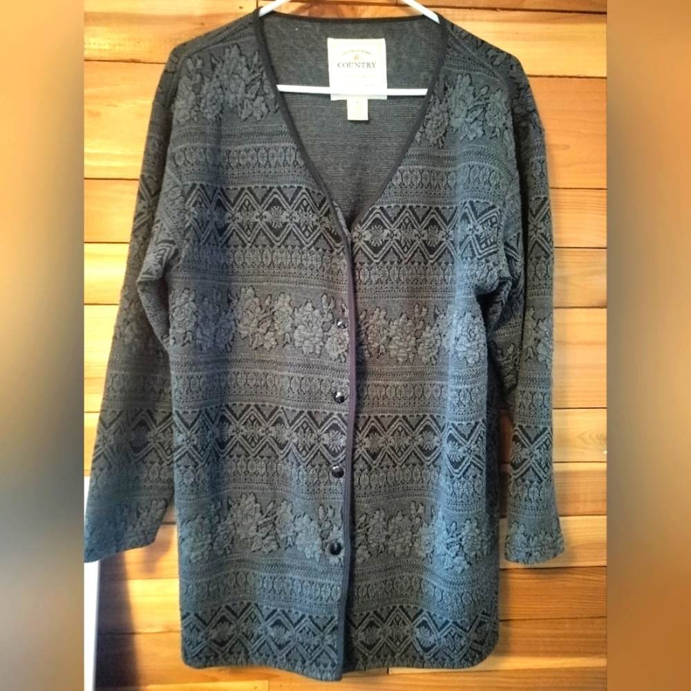 Victoria's Secret COUNTRY Women's Gray Sweater CARDIGAN M